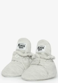 Baby Booties Cotton Light Grey