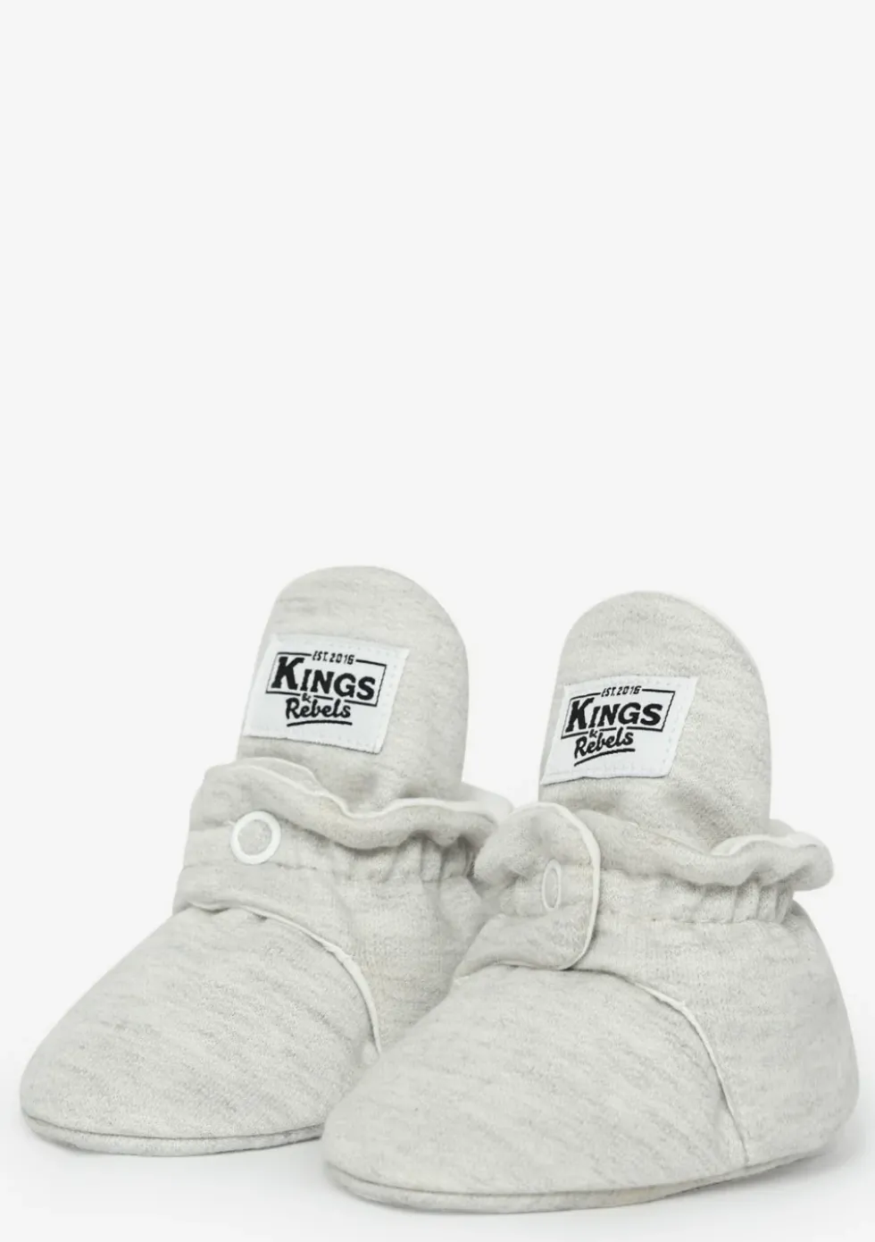 Baby Booties Cotton Light Grey