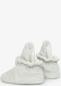 Baby Booties Cotton Light Grey