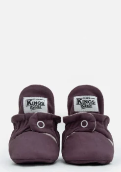 Baby Booties Gamuza Plum
