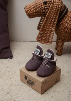 Baby Booties Gamuza Plum