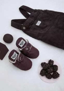 Baby Booties Gamuza Plum