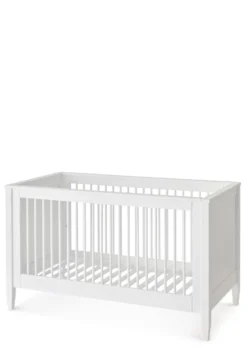 Babybett weiß handbemalt 140 x 70 cm