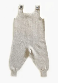 Babystrampler Reiskornoptik stein