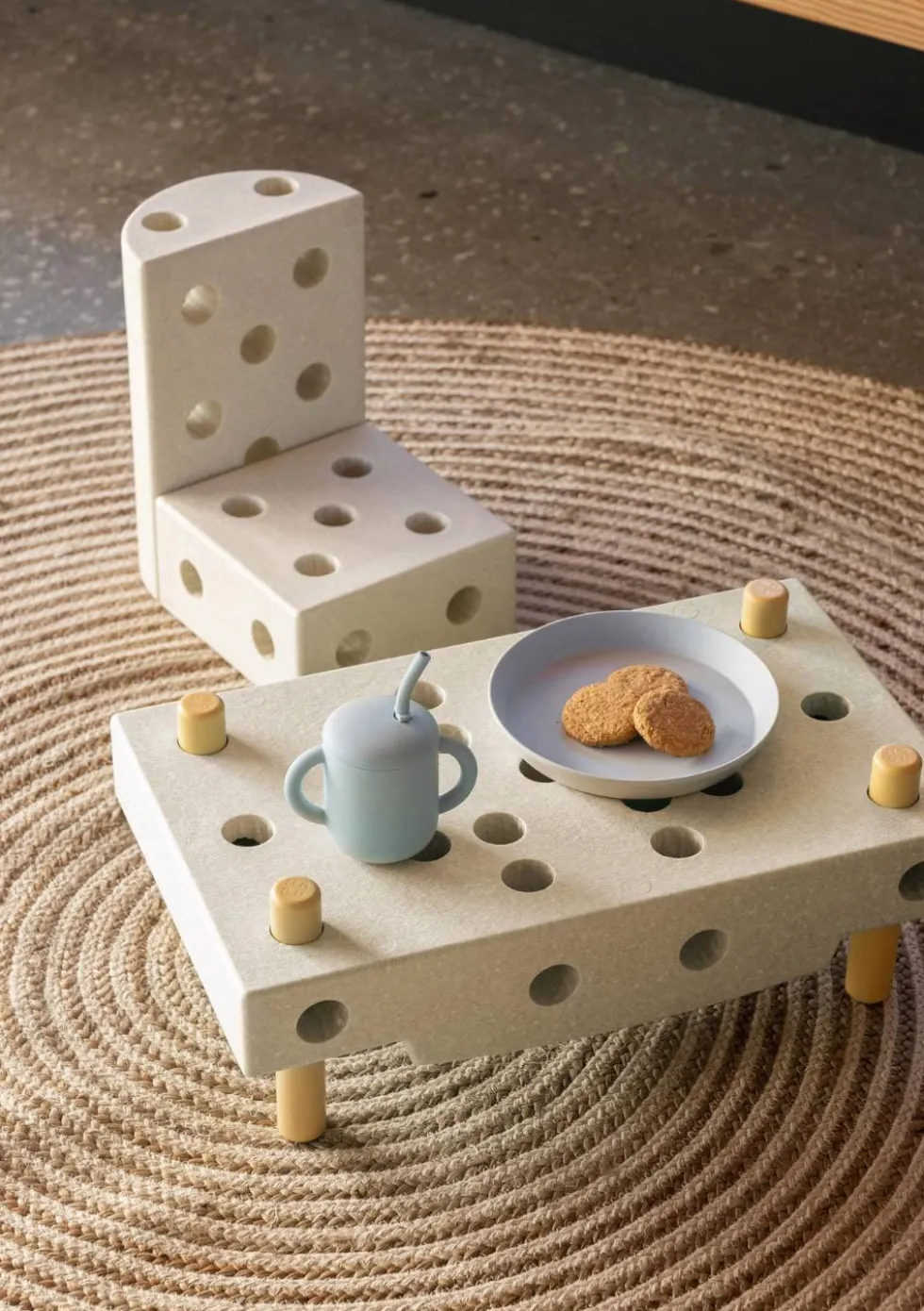 Bauspielzeug 'Explorer-Set' 20-teilig Sand Grey / Honey Yellow