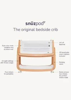 Beistellbett 'SnüzPod 5' Walnuss