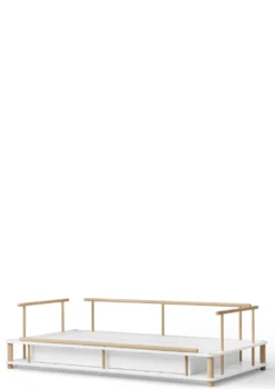 Bettsofa 'Camp Nomad' Weiß / Eiche 180 x 90 cm