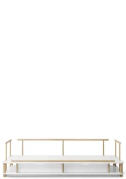 Bettsofa 'Camp Nomad' Weiß / Eiche 180 x 90 cm