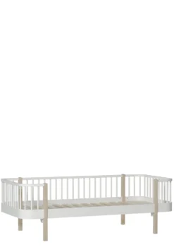 Bettsofa 'Wood Original' weiß / Eiche 200 x 90 cm