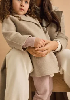 Cashmere Kindermantel stone
