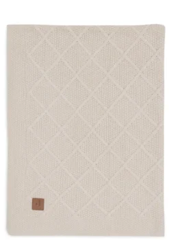 Decke Wiege 'Check Knit' Oatmeal 100 x 75 cm