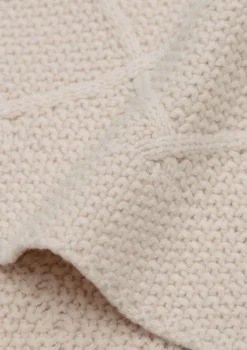 Decke Wiege 'Check Knit' Oatmeal 100 x 75 cm