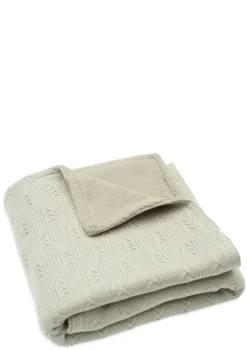 Decke Wiege 'Grain Knit' Velvet Olive Green 100 x 75 cm