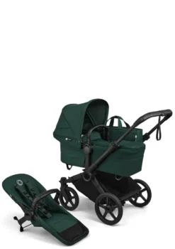 Donkey 6 Double' Bundle – Unverzichtbares Kinderwagen-Set Fern Green