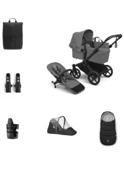 Donkey 6 Single' Bundle – Unverzichtbares Kinderwagen-Set Moon Grey