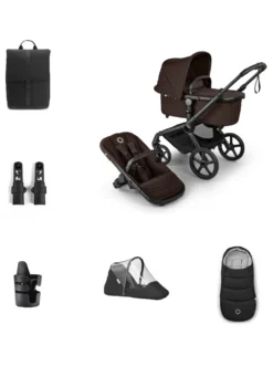Donkey 6 Single' Bundle – Unverzichtbares Kinderwagen-Set Cocoa Brown