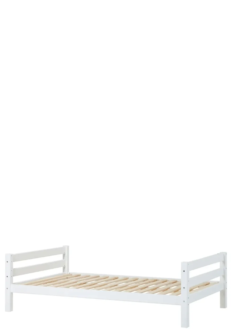 ECO Luxury' Einzelbett ohne Bettgitter weiß 120 x 200 cm