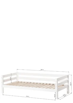 ECO Luxury' Einzelbett weiß 200 x 90 cm