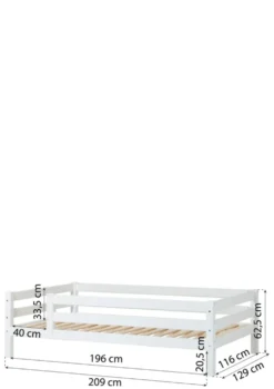 ECO Luxury' Einzelbett weiß 200 x 120 cm