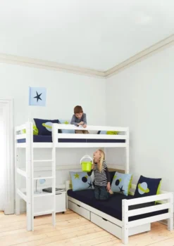 ECO Luxury' Etagenbett Eck-Kombination weiß 200 x 90 cm