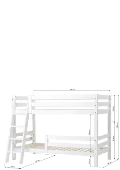 ECO Luxury' Etagenbett weiß 200 x 90 cm