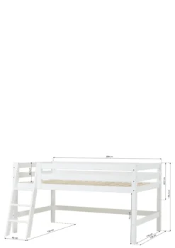 ECO Luxury' Halbhochbett weiß 200 x 120 cm