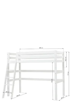 ECO Luxury' Hochbett weiß 200 x 90 cm