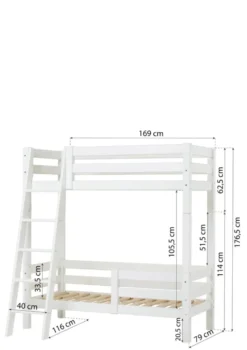 ECO Luxury' Hohes Etagenbett weiß 160 x 70 cm
