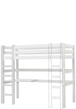 ECO Luxury' MEGA-Bett mit Schreibtisch & Lounge-Modul weiß 200 x 90 cm