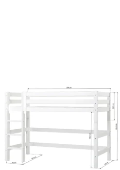 ECO Luxury' Mittelhochbett weiß 200 x 90 cm