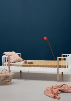 Einzelbett 'Wood Original' Weiß / Eiche 200 x 90 cm