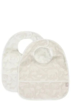 2er-Set Lätzchen 'Animals' Nougat