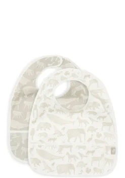 2er-Set Lätzchen 'Animals' Olive Green