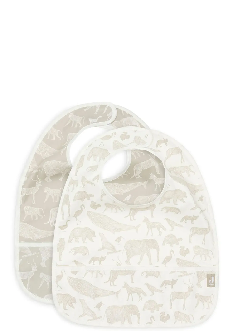 2er-Set Lätzchen 'Animals' Olive Green