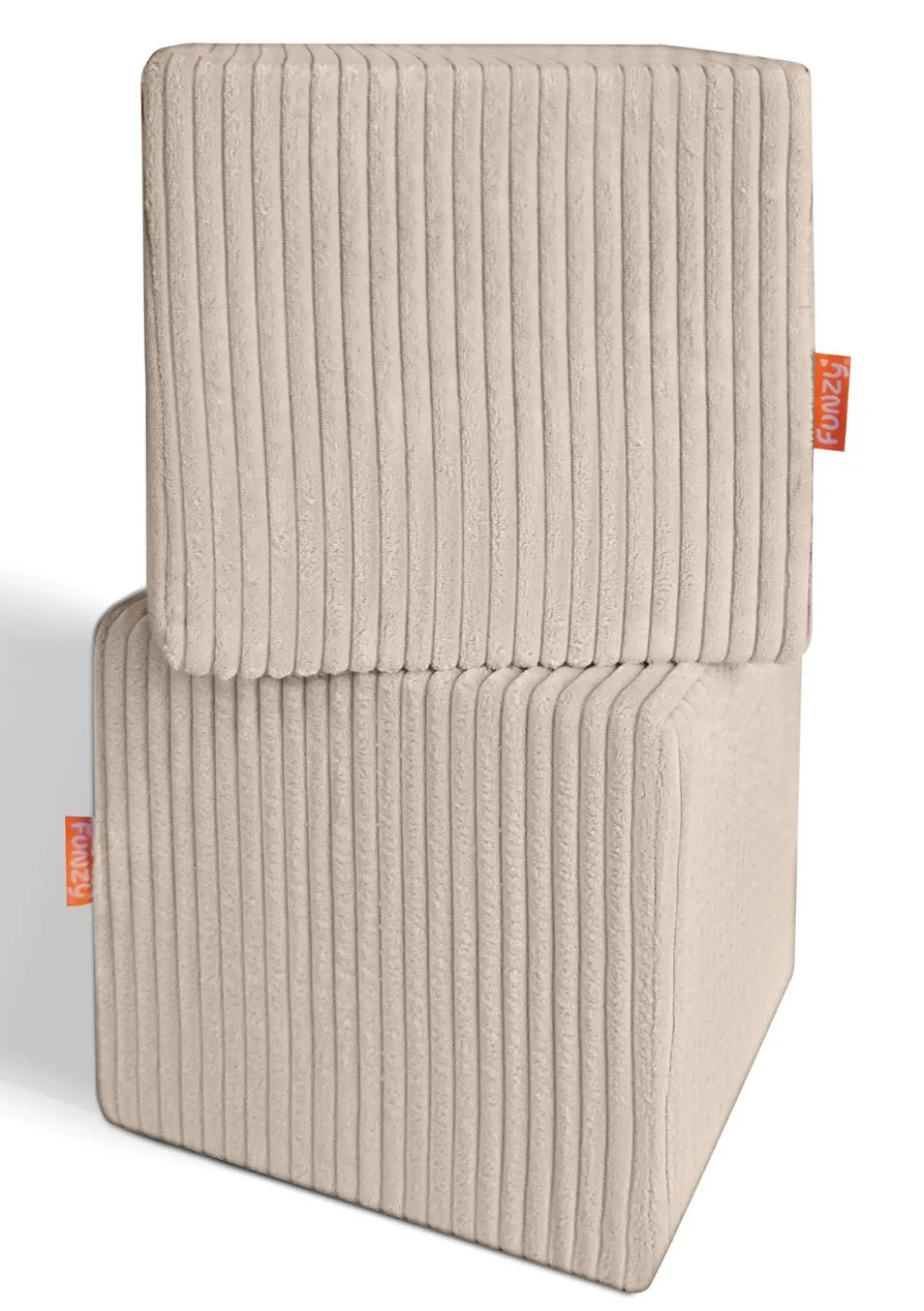 4er-Set Spiel-Elemente 'Cubes' Cord Creme Beige