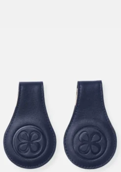 2er-Set Magnet-Clips Leder Navy Blue