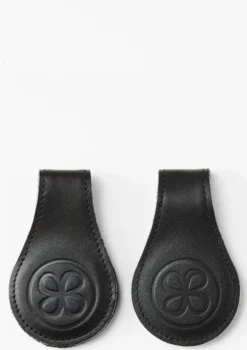 2er-Set Magnet-Clips Leder Schwarz