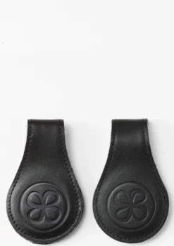 2er-Set Magnet-Clips Leder Schwarz
