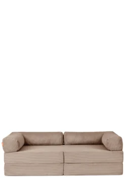 Family Sofa Cord Karamell Beige