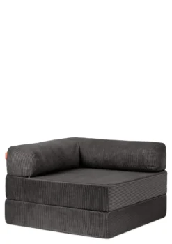 Family Sofa Cord Kiesel Grau