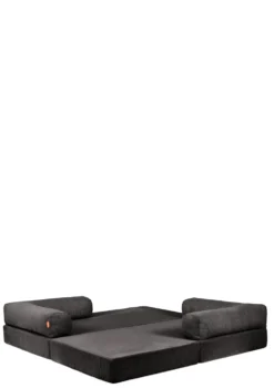 Family Sofa Cord Kiesel Grau