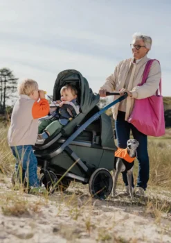 Geschwister-Kinderwagen-Set 'Geo5 Double' Forest Green