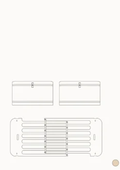 Geschwisterset für 'Wood Mini+' Babybett inkl. Junior-Erweiterung zu zwei Betten Eiche