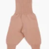 Gestrickte Babyhose zum Mitwachsen puder