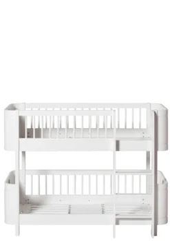 halbhohes Etagenbett 'Wood Mini+' weiß 162 x 68 cm