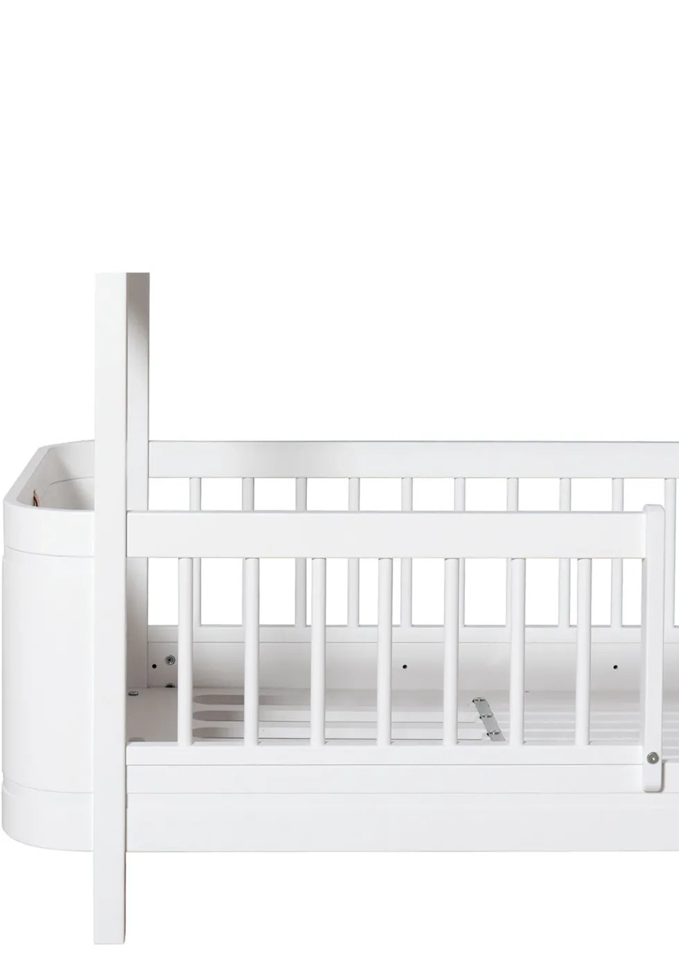 halbhohes Etagenbett 'Wood Mini+' weiß 162 x 68 cm