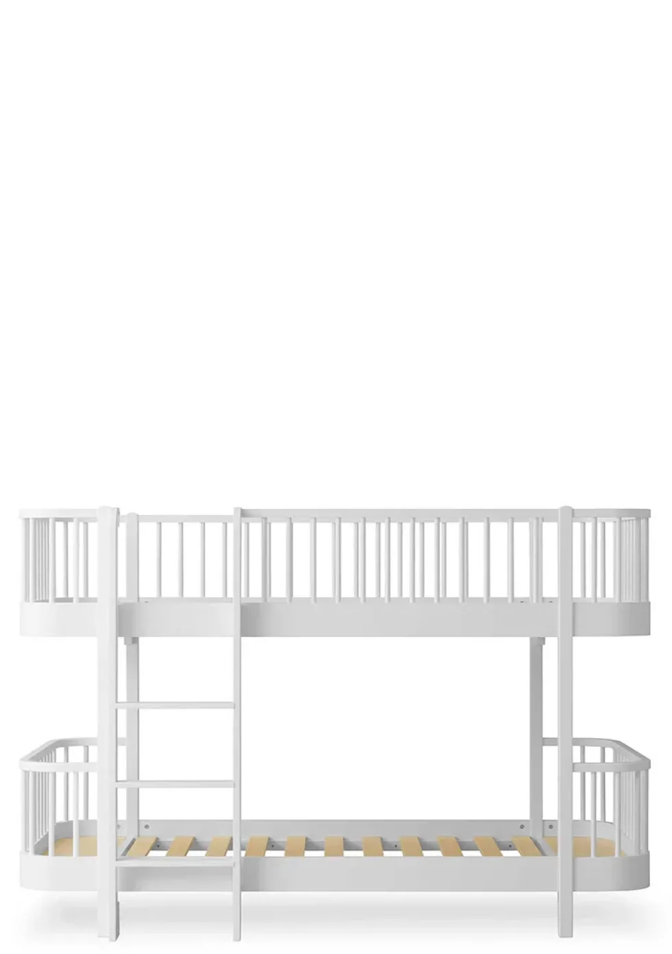 halbhohes Etagenbett 'Wood Original' Weiss 200 x 90 cm