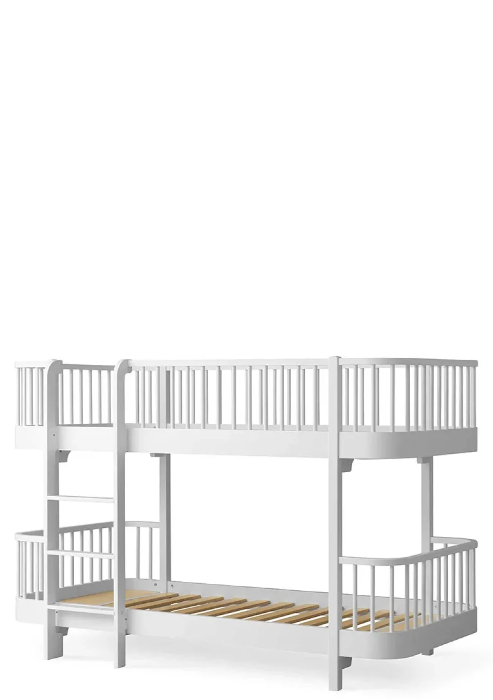 halbhohes Etagenbett 'Wood Original' Weiss 200 x 90 cm