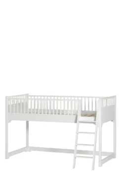 halbhohes Hochbett 'Seaside Classic' weiß 200 x 90 cm