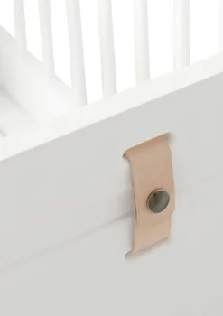 halbhohes Hochbett 'Wood Mini+' weiß / Eiche 162 x 68 cm